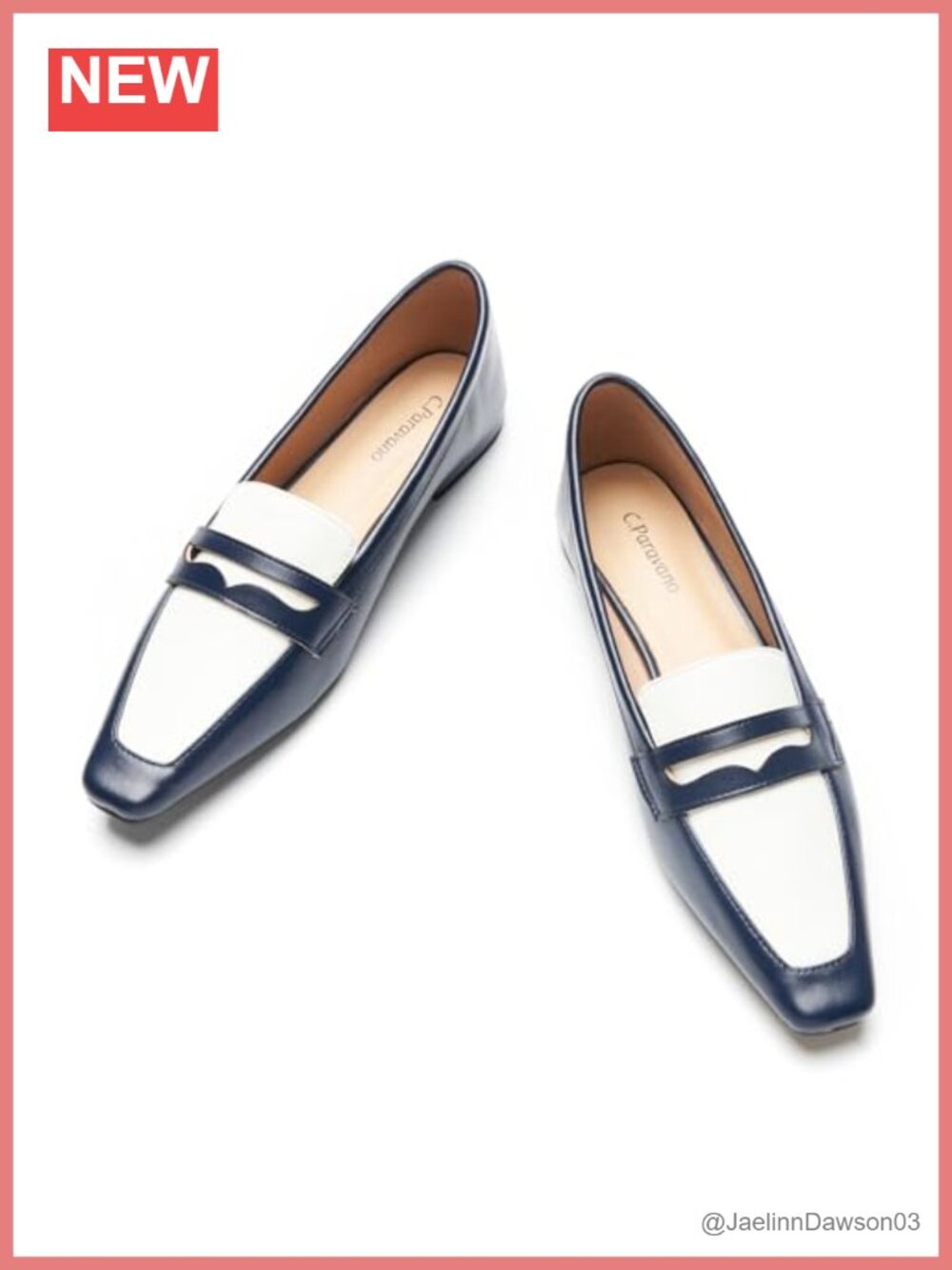 Women's Penny Loafers Slip On Square Toe Flat Shoes Lambskin Lined
